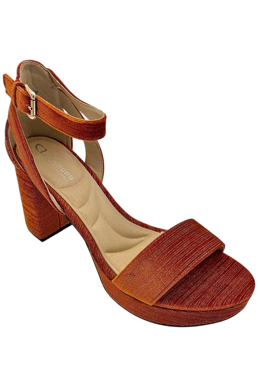 CL by Chinese Laundry Women's GAILY Velvet Sandal Orange - Medium